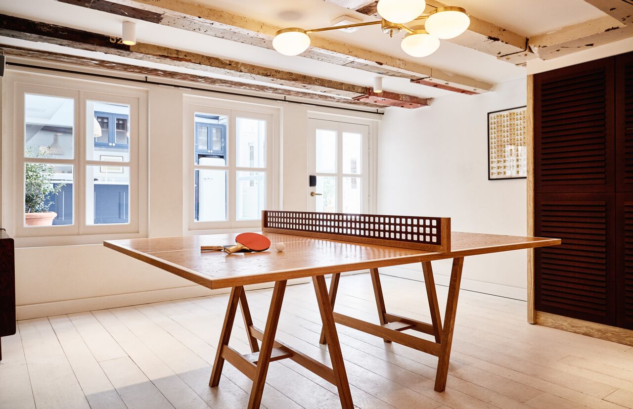 Is your board meeting turning into a 'bored' meeting? Play ping-pong at this same table.